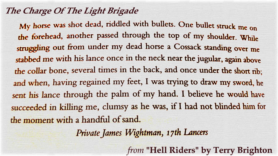 The Charge Of the Light Brigade - a soldier's account
