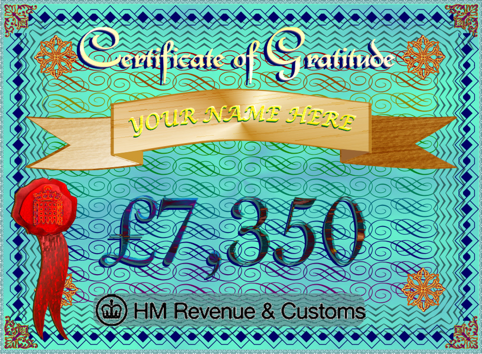 Certificate of Gratitude for Tax