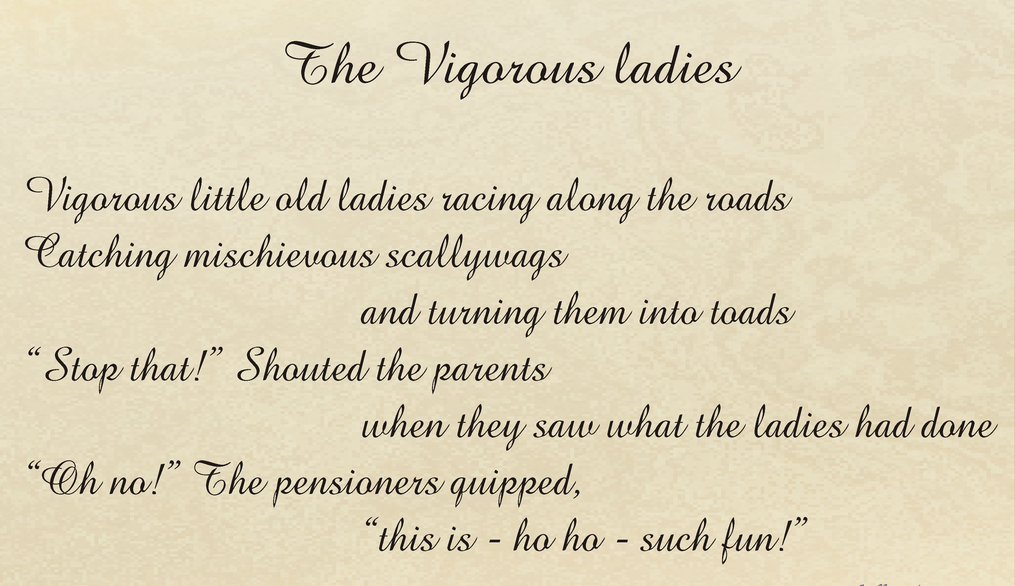 Vigorous Ladies verse  JPG